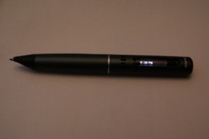Pen showing OLED display