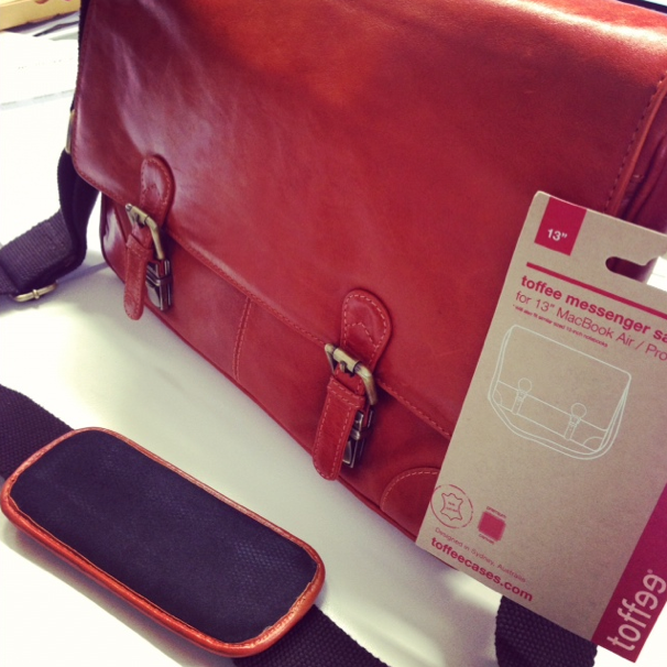 New Toffee Leather Messenger Satchel is to die for